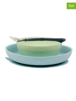 NATTOU 3tlg. Geschirr-Set In Grün