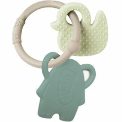 Nattou Beißring Ente & Olifant Grau