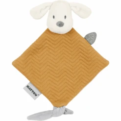 Nattou Charlie Mini-Kuscheltuch Jacquard Karamell
