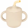 Nattou Silicon Becher Mit Strohhalm Sandfarbe / Vanille -NATTOU nattou silicon becher mit strohhalm sandfarbe vanille a391008