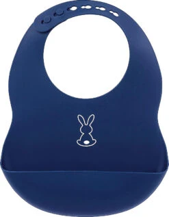 NATTOU SILICON Silikon Lätzchen Dunkelblau