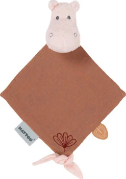 NATTOU SUSIE & BONNIE Mini-Kuscheltuch Susie Nilpferd Blassrosa