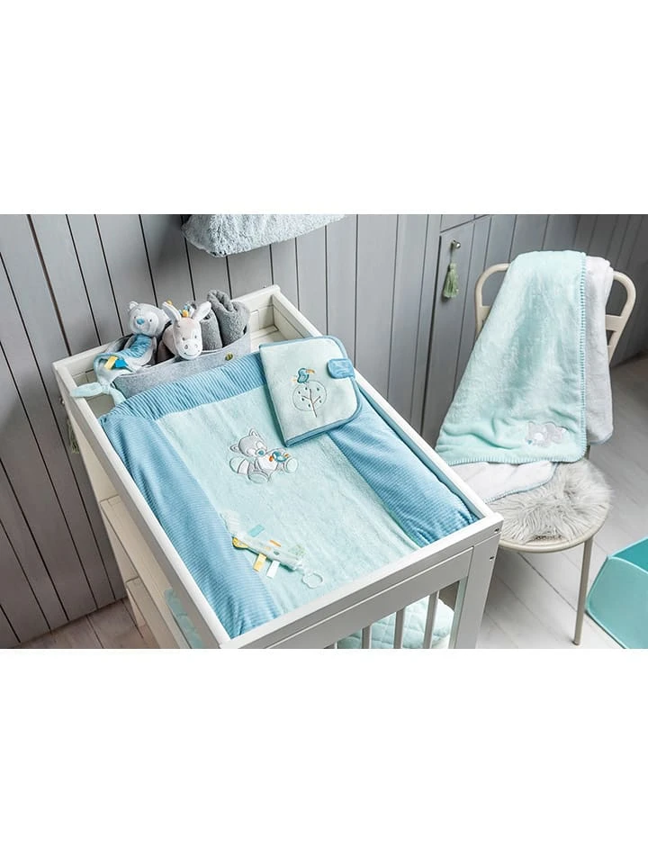 NATTOU Wickelauflage In Türkis - (L)65 X (B)60 Cm 4 NATTOU Wickelauflage In Türkis - (L)65 X (B)60 Cm – Bild 2